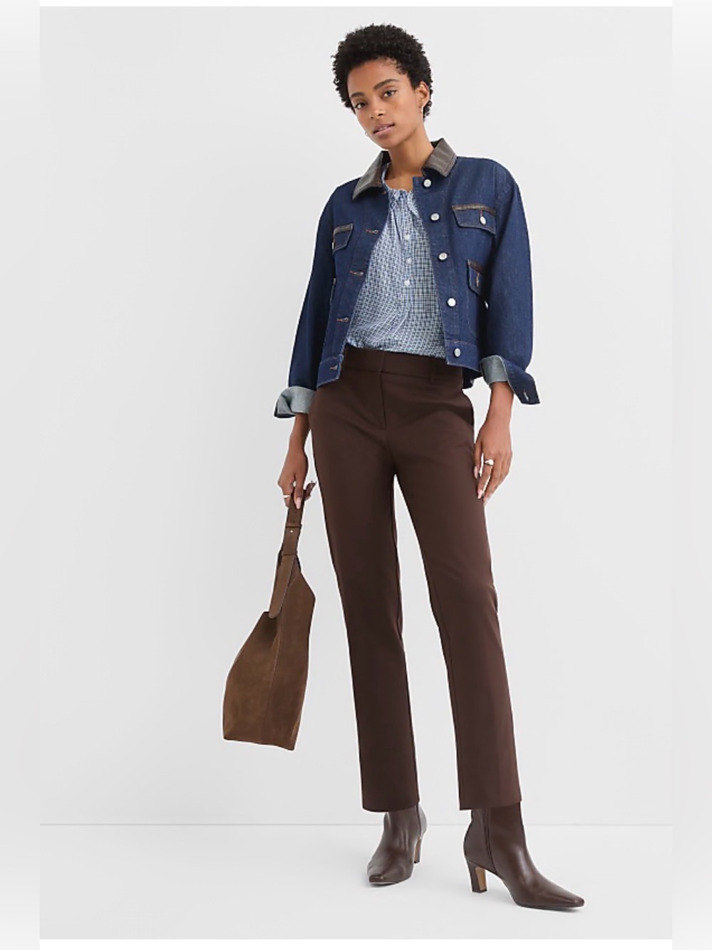 LOFT Riviera Slim Pants in Doubleweave 10 Tall Maroon